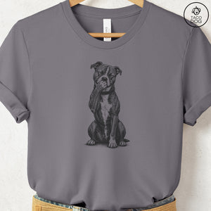 Pitbull Laughing T-Shirt Storm Taco-Dog
