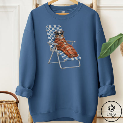 Australian Shepherd Layering Sweatshirt Indigo Blue Taco-Dog