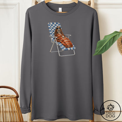 Basset Hound Layering Long Sleeve Tee Asphalt Taco-Dog