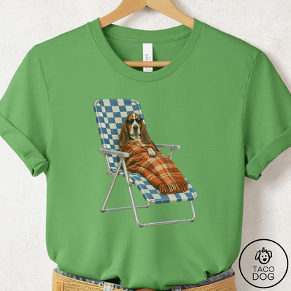 Basset Hound Layering T-Shirt Leaf Taco-Dog
