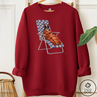 Boston Terrier Layering Sweatshirt Garnet Taco-Dog