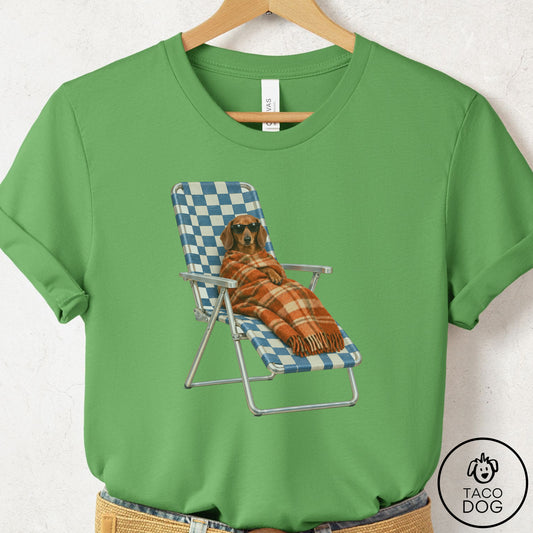 Dachshund Layering T-Shirt Leaf Taco-Dog