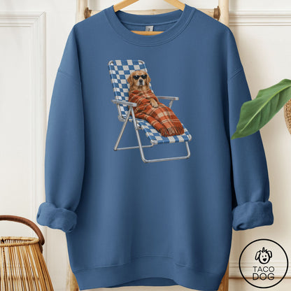 Golden Retriever Layering Sweatshirt Indigo Blue Taco-Dog