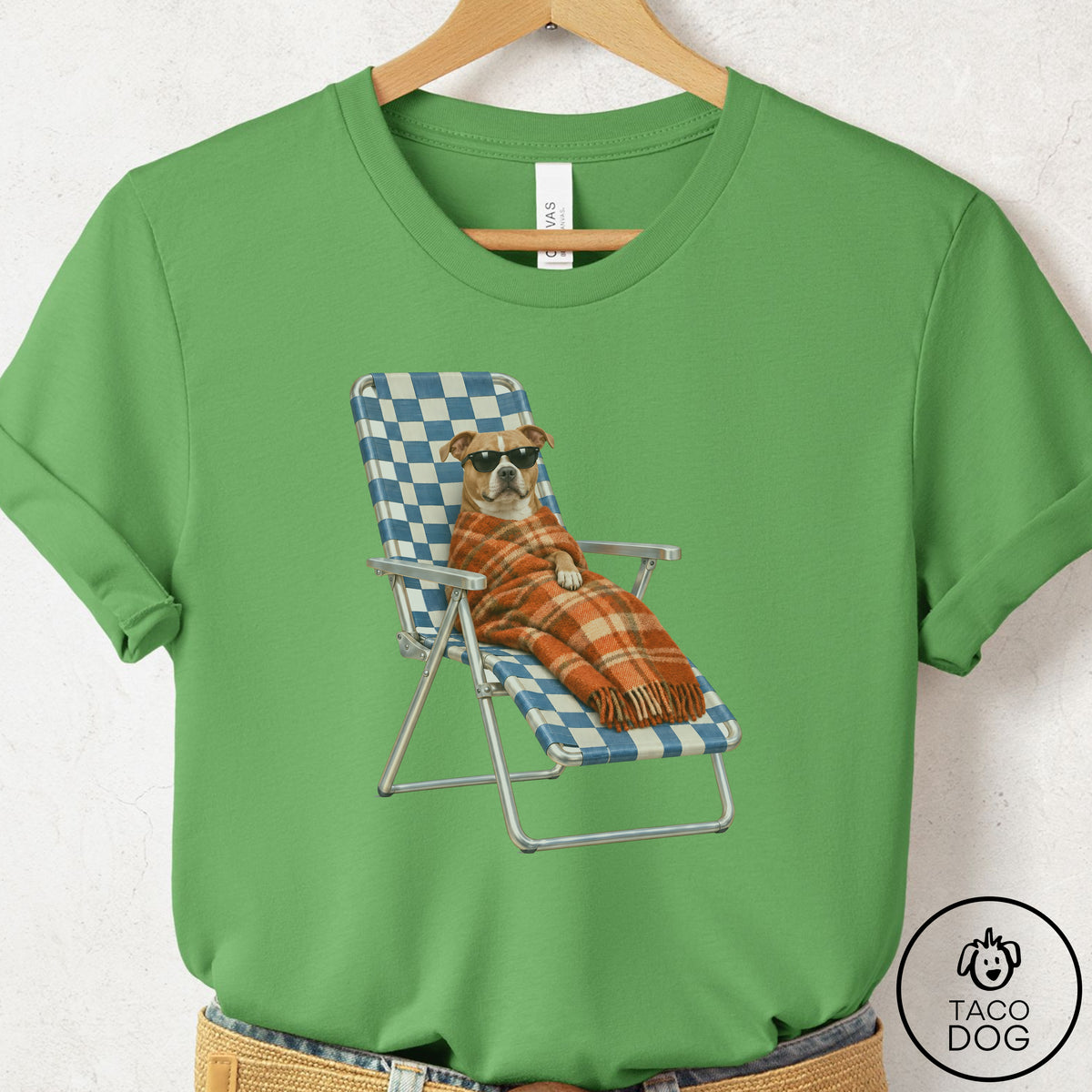 Pitbull Layering T-Shirt Leaf Taco-Dog