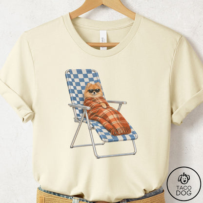 Pomeranian Layering T-Shirt Natural Taco-Dog