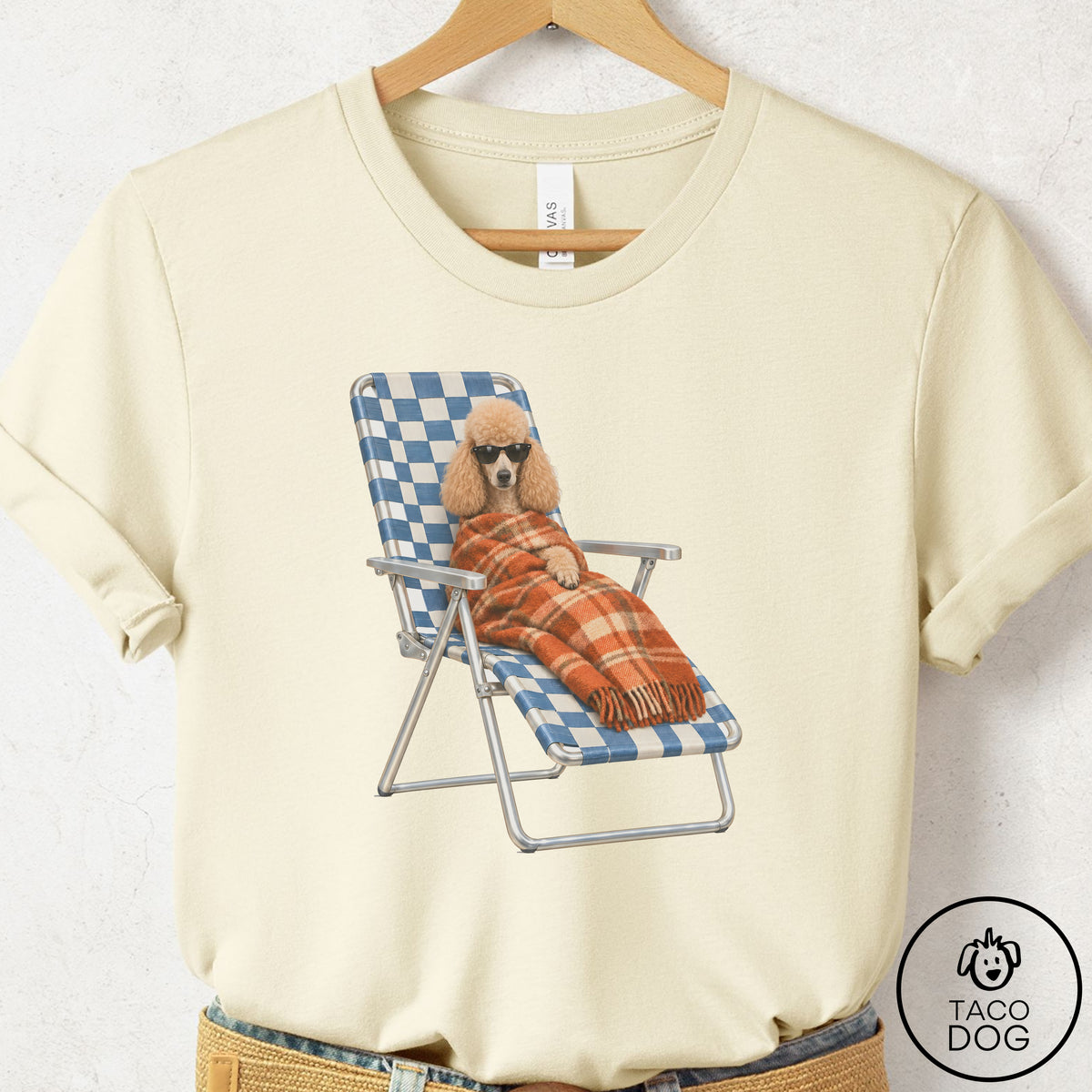 Poodle Layering T-Shirt Natural Taco-Dog
