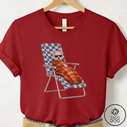 Westie Layering T-Shirt Canvas Red Taco-Dog