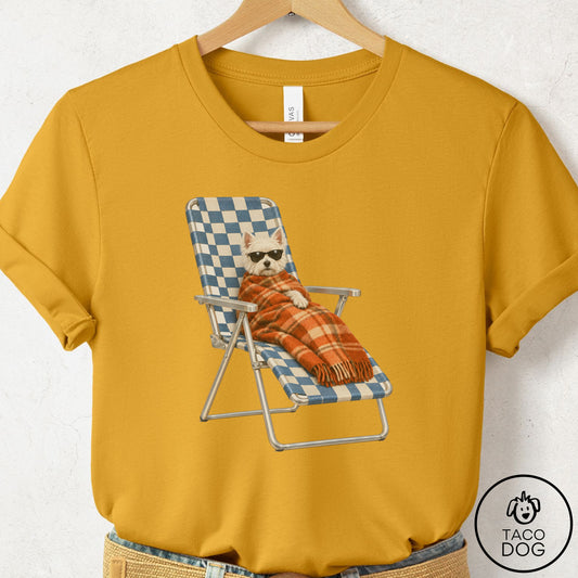 Westie Layering T-Shirt Mustard Taco-Dog