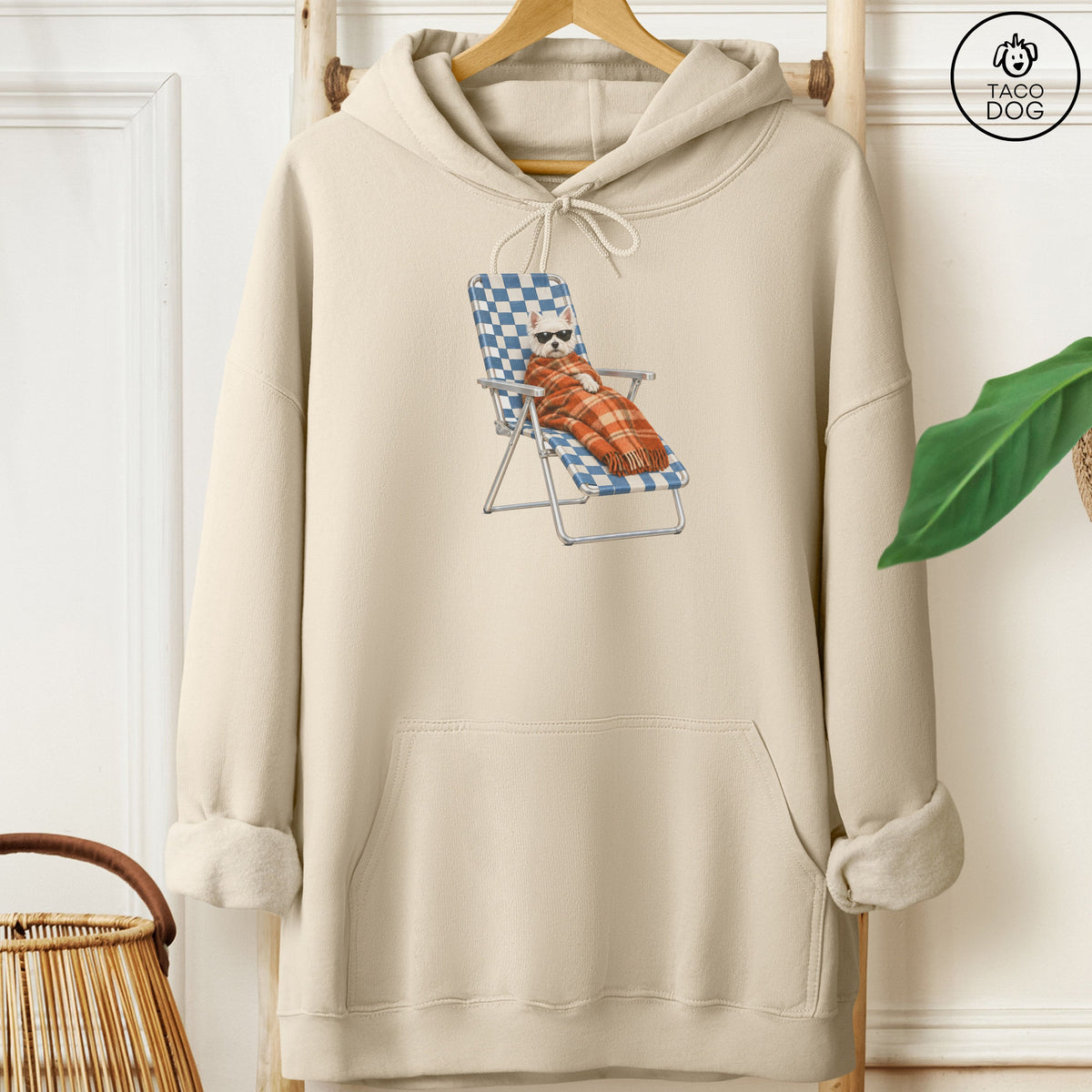 Westie Layering Hoodie Sand Taco-Dog
