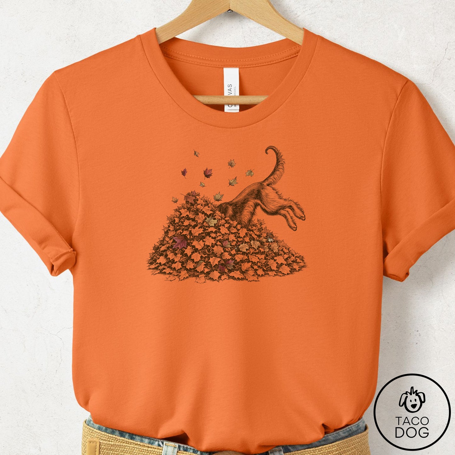 Afghan Hound Leaf Jump T-Shirt