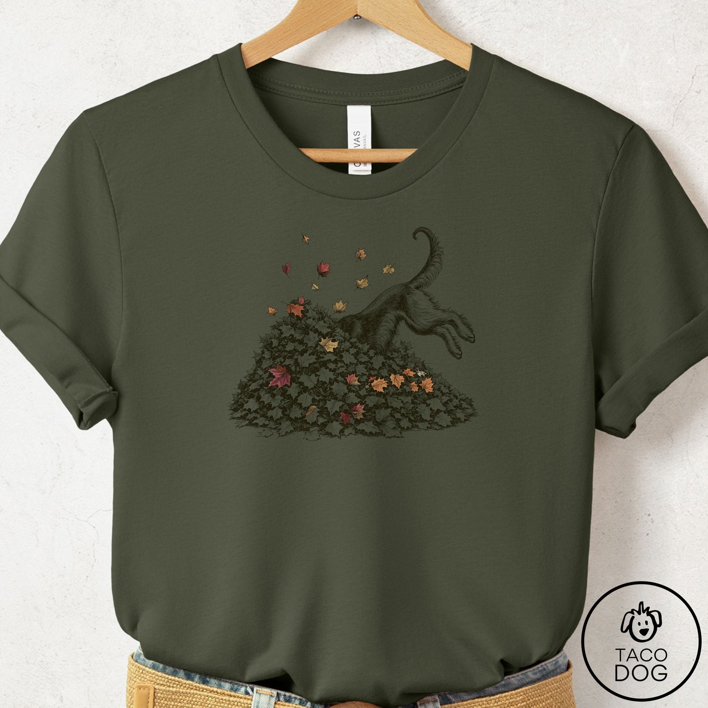Afghan Hound Leaf Jump T-Shirt