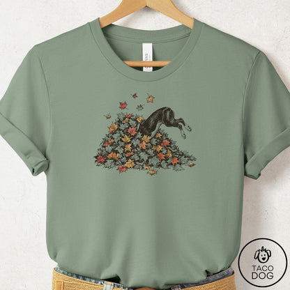 Boston Terrier Leaf Jump T-Shirt