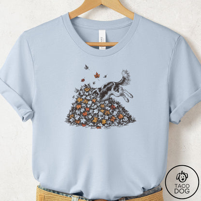 Cavalier King Charles Spaniel Leaf Jump T-Shirt