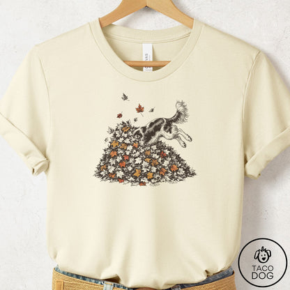 Cavalier King Charles Spaniel Leaf Jump T-Shirt