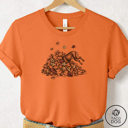 French Bulldog Frenchie Leaf Jump T-Shirt