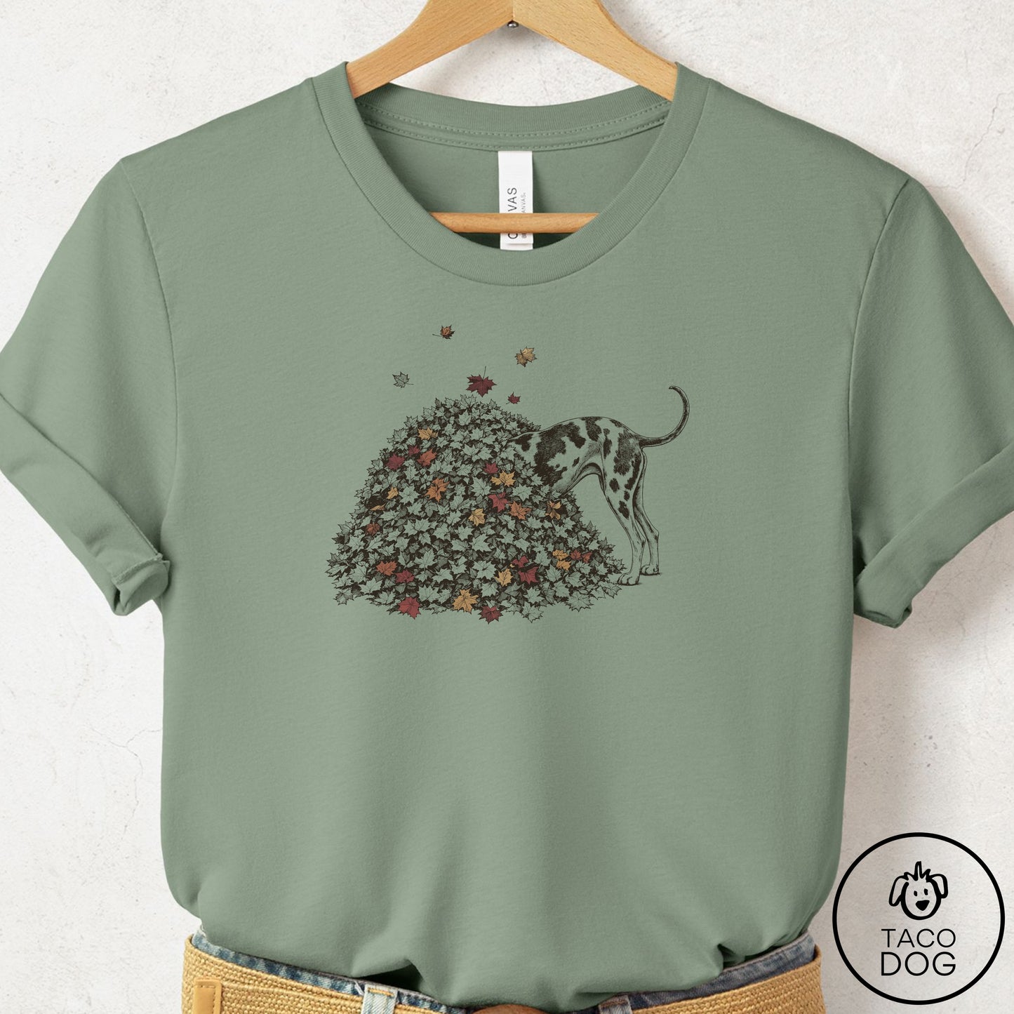 Great Dane Leaf Jump T-Shirt