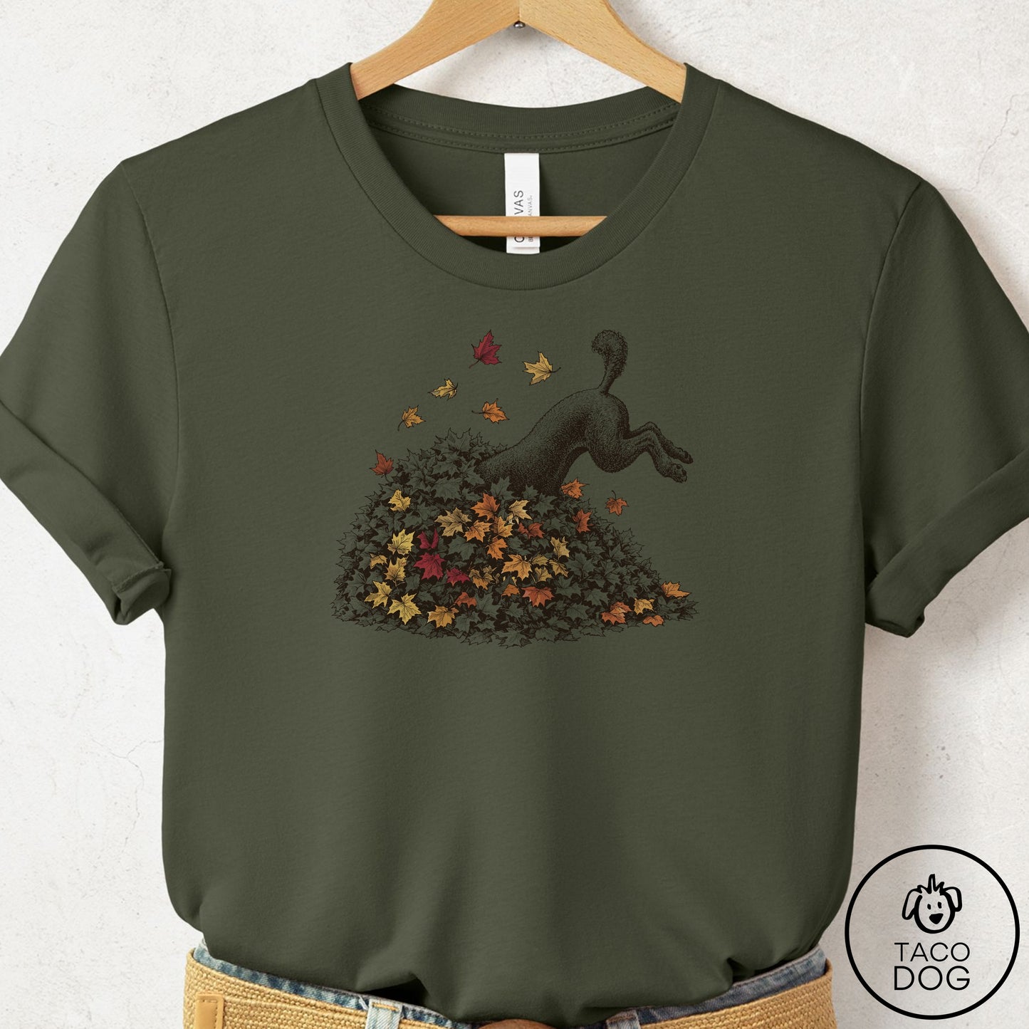 Poodle Leaf Jump T-Shirt
