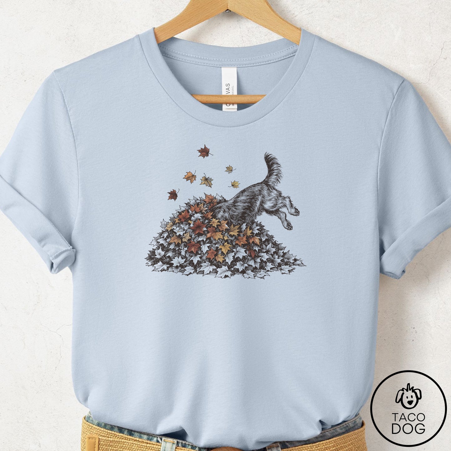 Yorkshire Terrier Yorkie Leaf Jump T-Shirt
