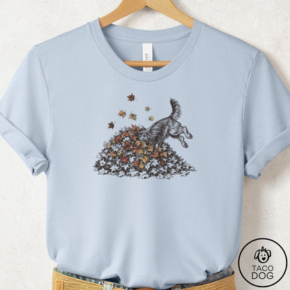 Yorkshire Terrier Yorkie Leaf Jump T-Shirt