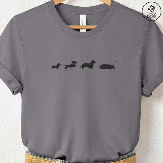 Dachshund Lifecycle T-Shirt Storm Taco-Dog