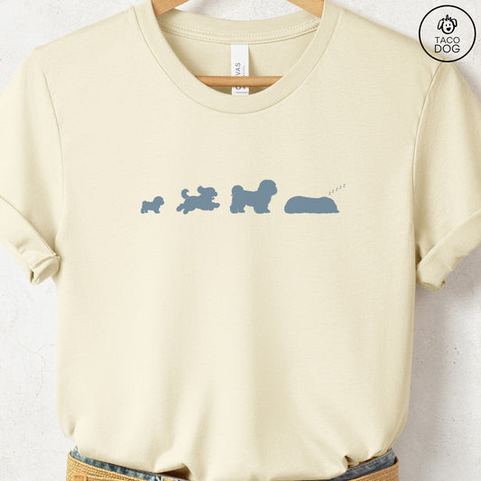 Shih Tzu Lifecycle T-Shirt Natural Taco-Dog
