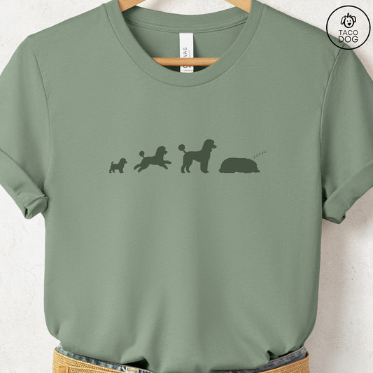 Poodle Lifecycle T-Shirt Sage Taco-Dog