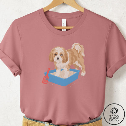 Havanese Litter Box T-Shirt Mauve Taco-Dog