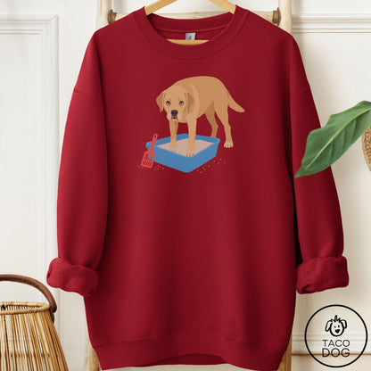 Labrador Retriever Litter Box Sweatshirt Garnet Taco-Dog