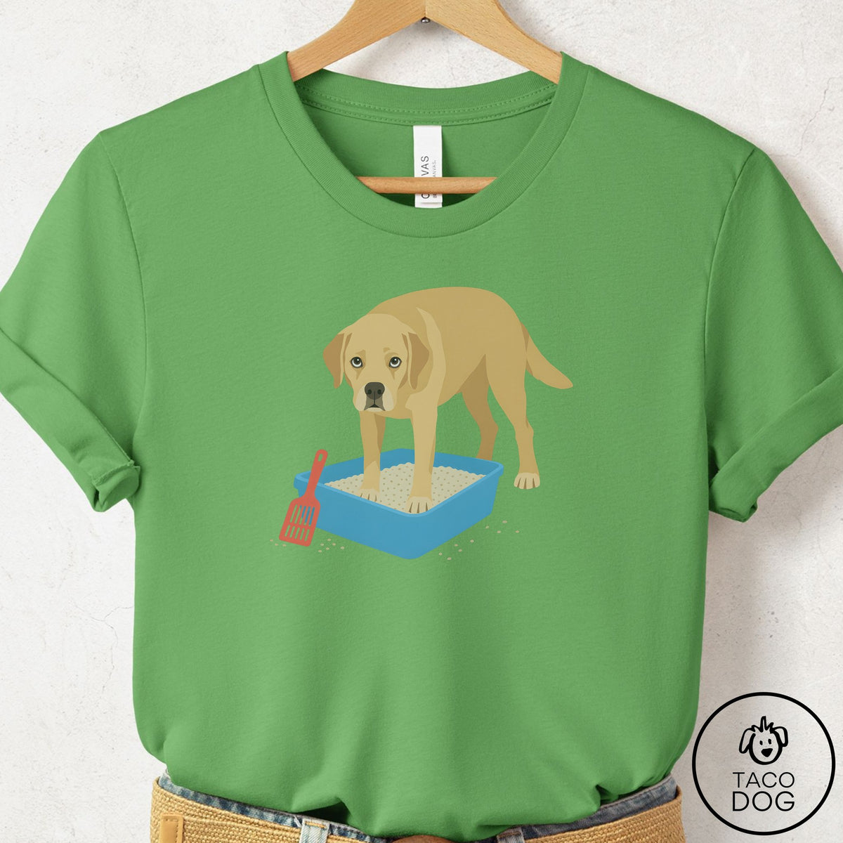 Labrador Retriever Litter Box T-Shirt Leaf Taco-Dog