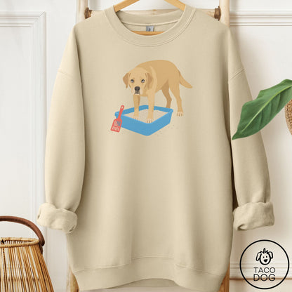 Labrador Retriever Litter Box Sweatshirt Sand Taco-Dog
