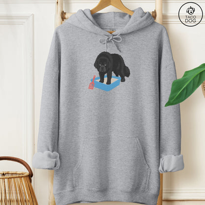 Newfoundland Litter Box Hoodie Graphite Heather Taco-Dog