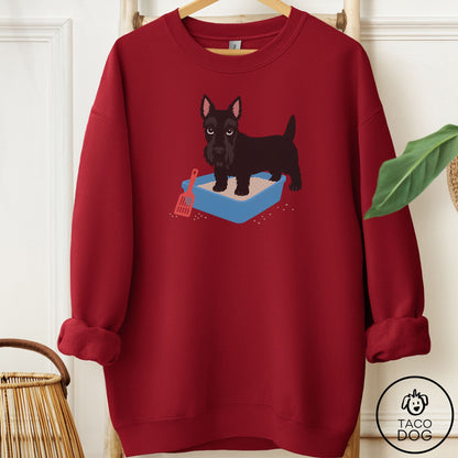 Scottie Litter Box Sweatshirt Garnet Taco-Dog