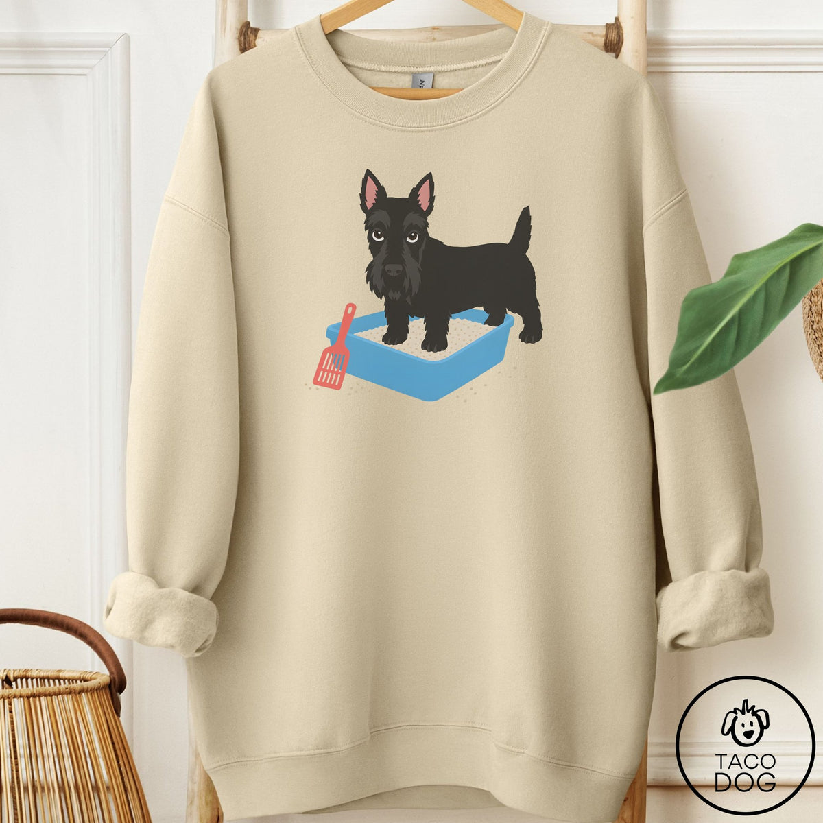 Scottie Litter Box Sweatshirt Sand Taco-Dog