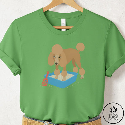 Poodle Litter Box T-Shirt Leaf Taco-Dog