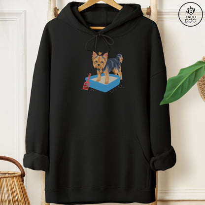 Yorkshire Terrier Yorkie Litter Box Hoodie Black Taco-Dog