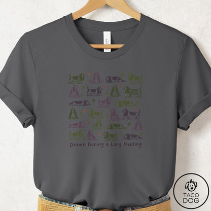 Basset Hound Long Meeting T-Shirt Asphalt Taco-Dog
