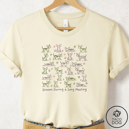 Chihuahua Long Meeting T-Shirt Natural Taco-Dog