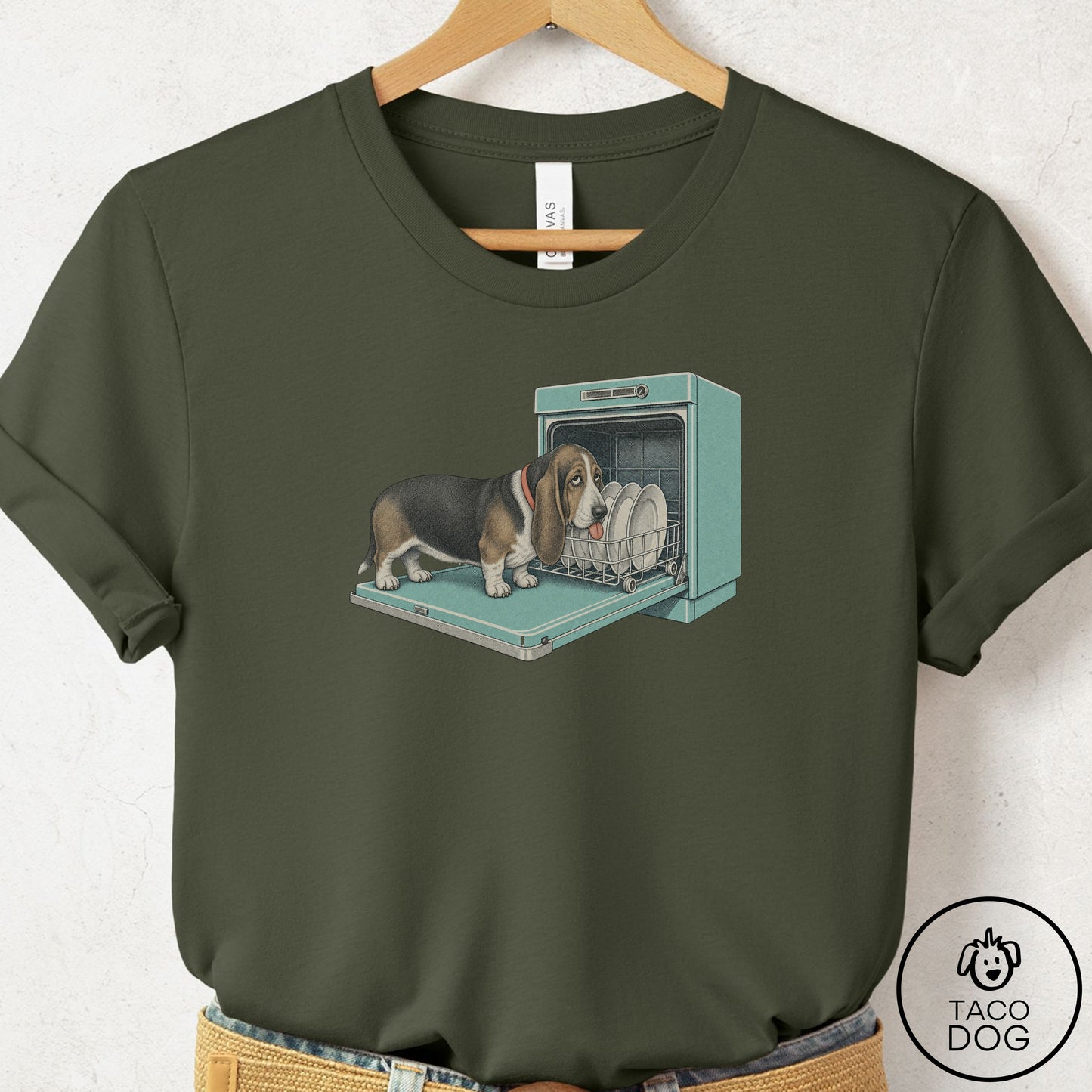 Basset Hound Lower Rack T-Shirt
