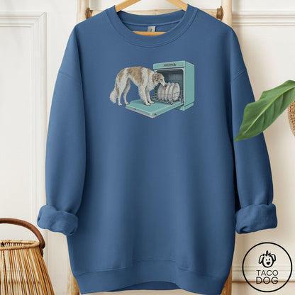 Borzoi Lower Rack Sweatshirt Indigo Blue Taco-Dog