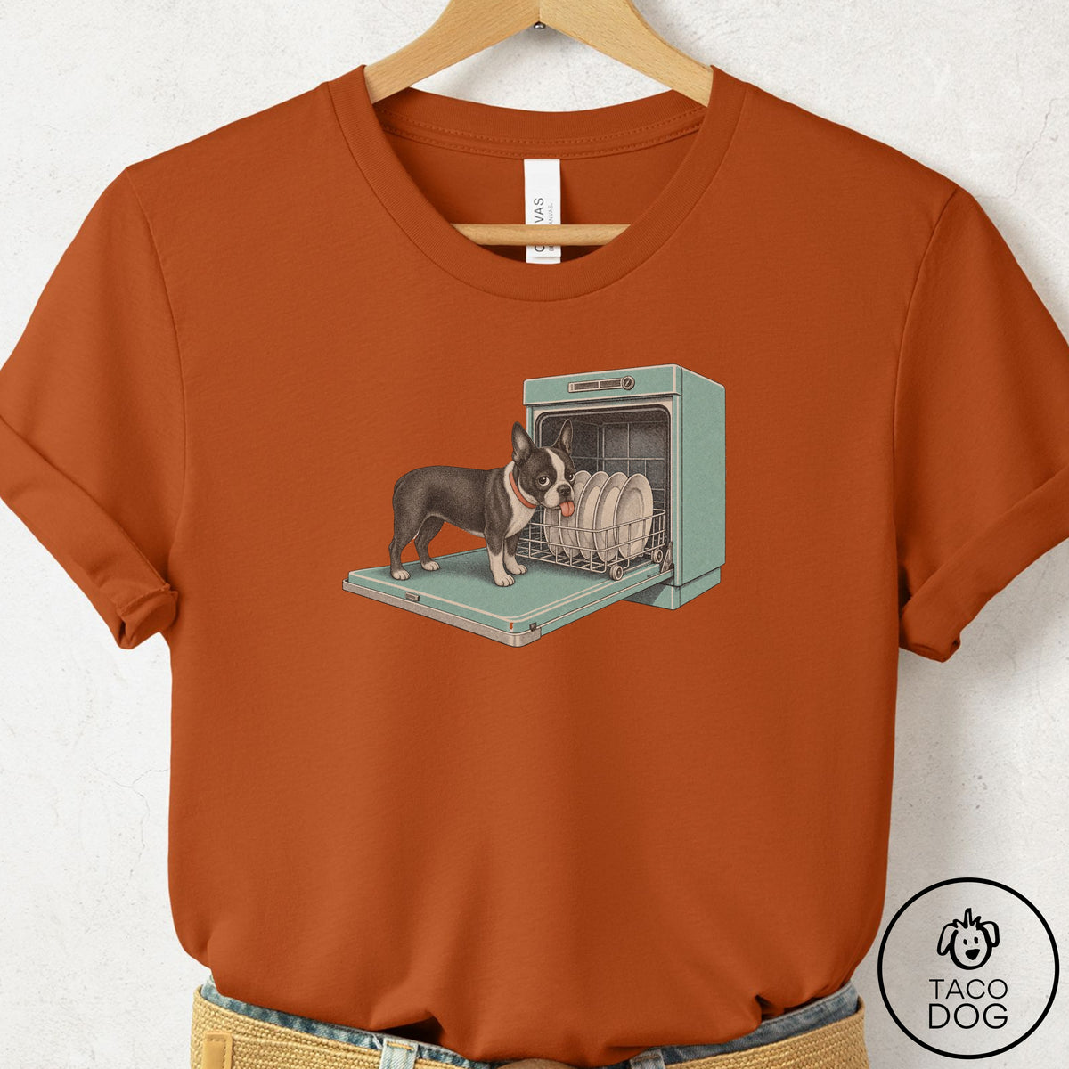 Boston Terrier Lower Rack T-Shirt