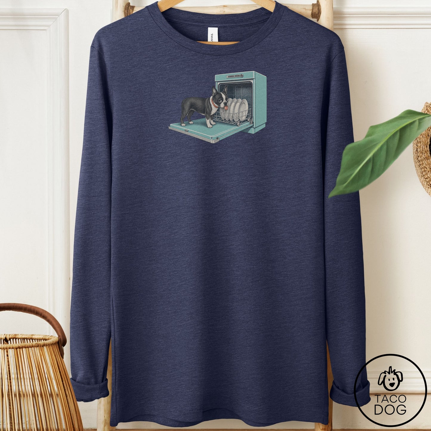 Boston Terrier Lower Rack Long Sleeve Tee