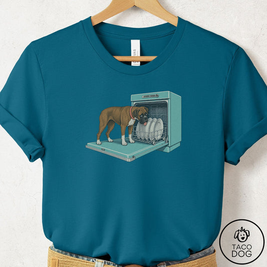 Boxer Lower Rack T-Shirt Deep Teal Taco-Dog
