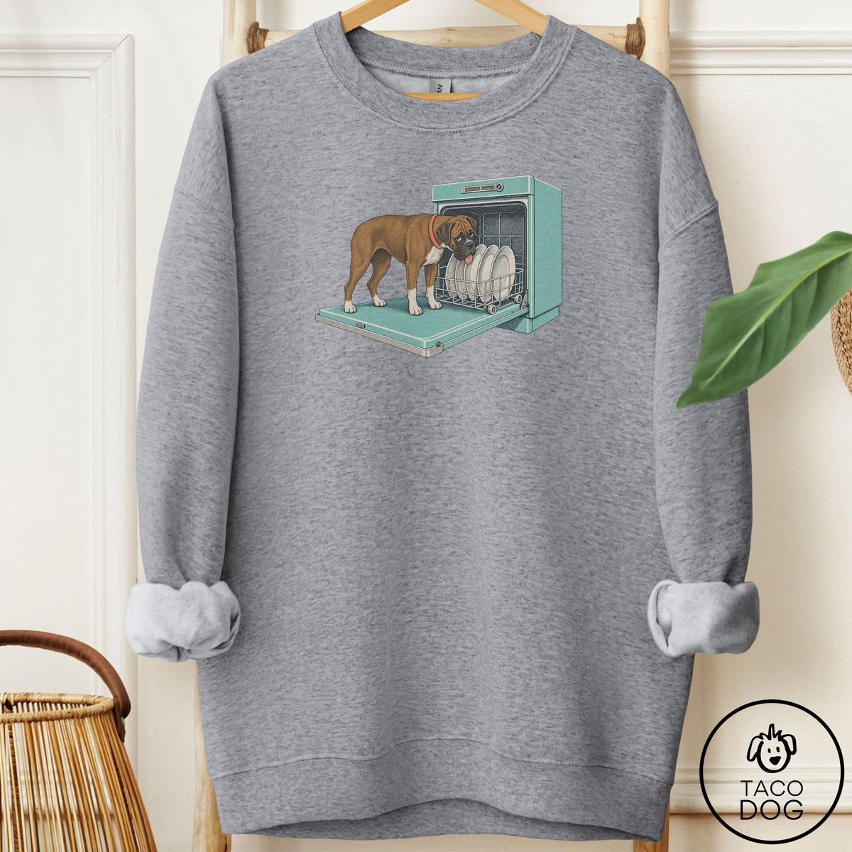 Boxer Lower Rack Sweatshirt Graphite Heather Taco-Dog