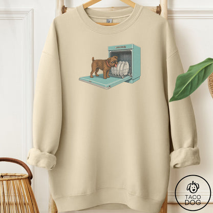 Brussels Griffon Lower Rack Sweatshirt Sand Taco-Dog