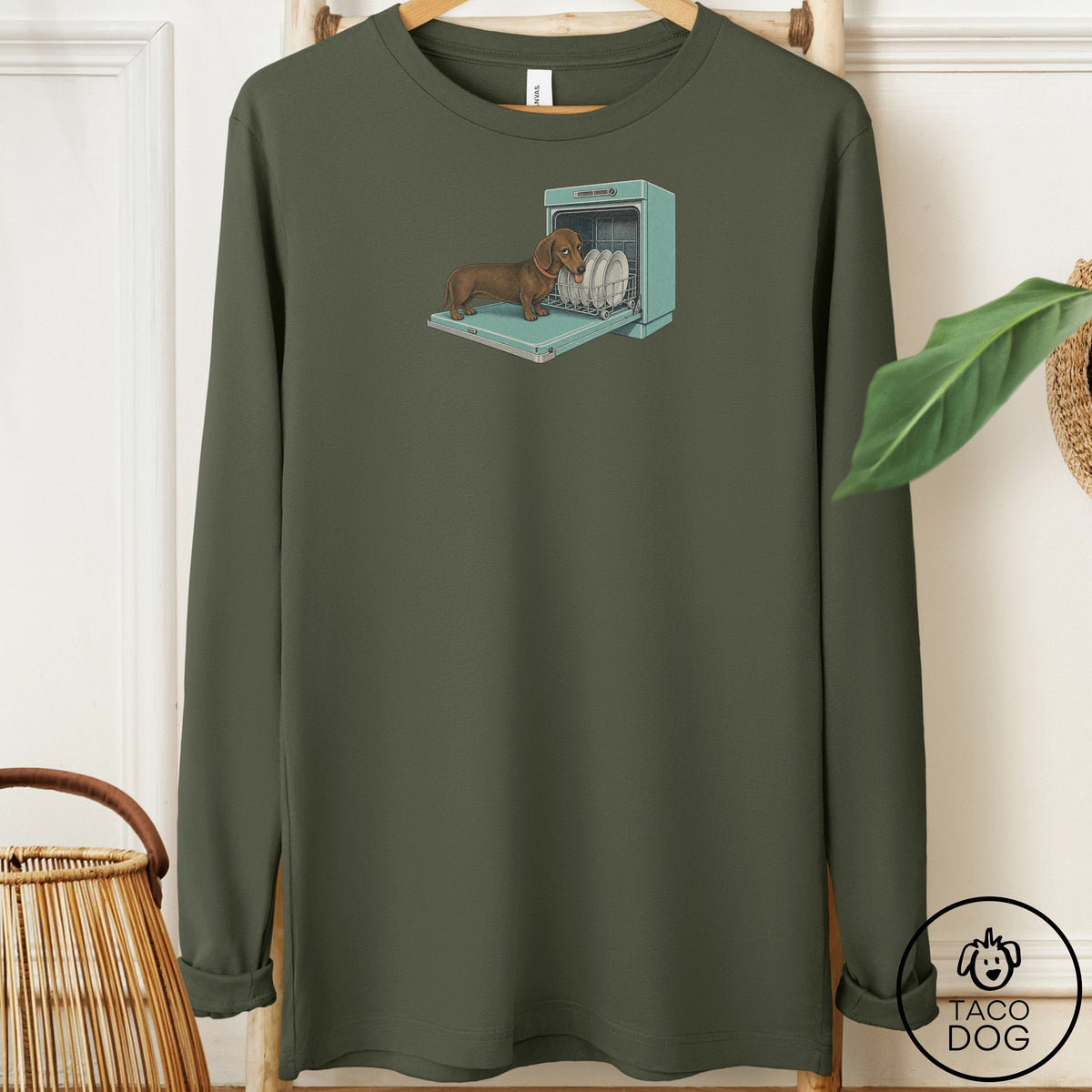 Dachshund Lower Rack Long Sleeve Tee