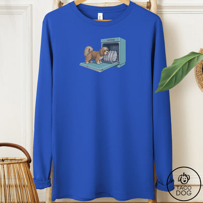 Havanese Lower Rack Long Sleeve Tee True Royal Taco-Dog