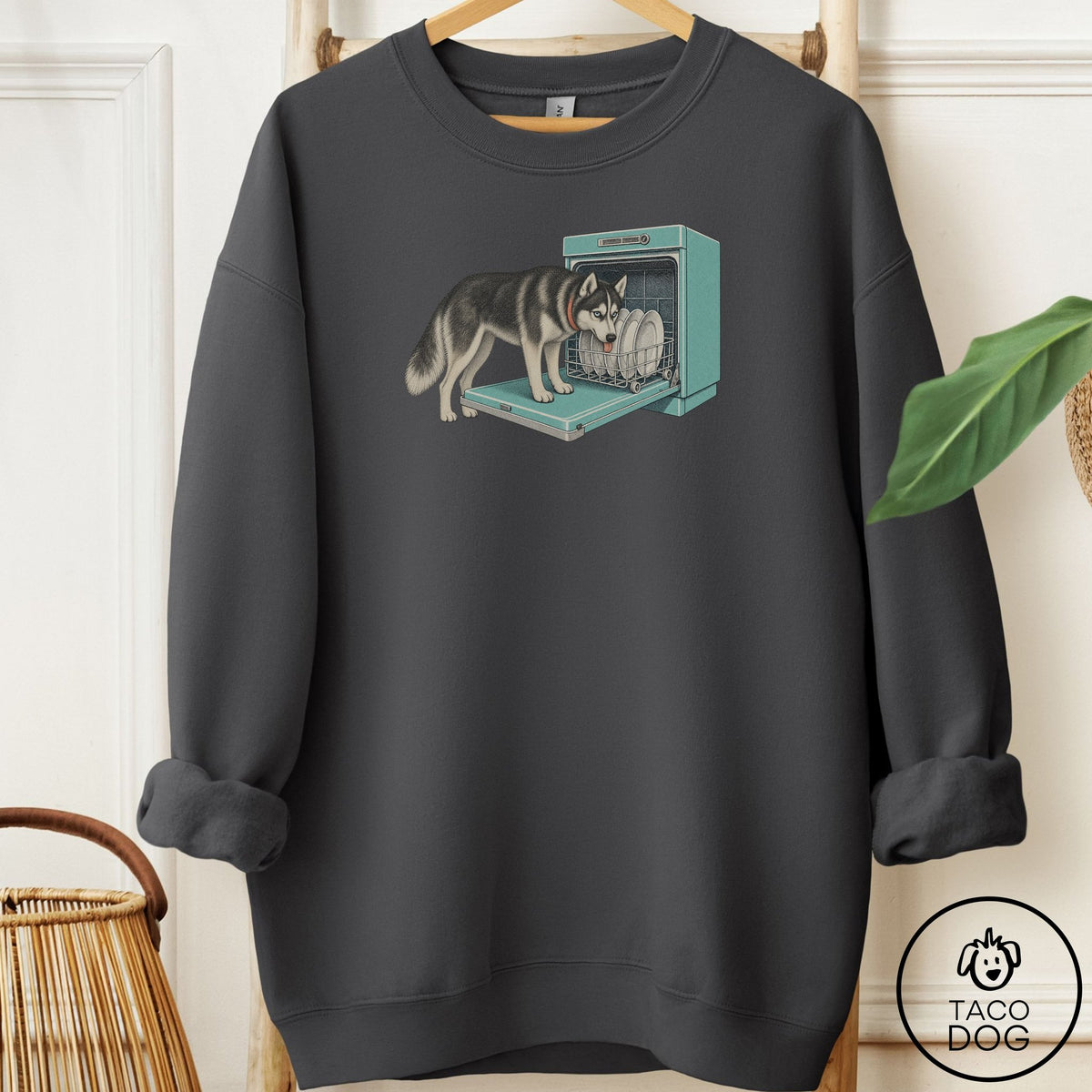 Husky Lower Rack Sweatshirt Charcoal Taco-Dog