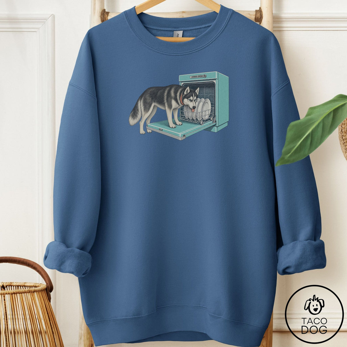 Husky Lower Rack Sweatshirt Indigo Blue Taco-Dog