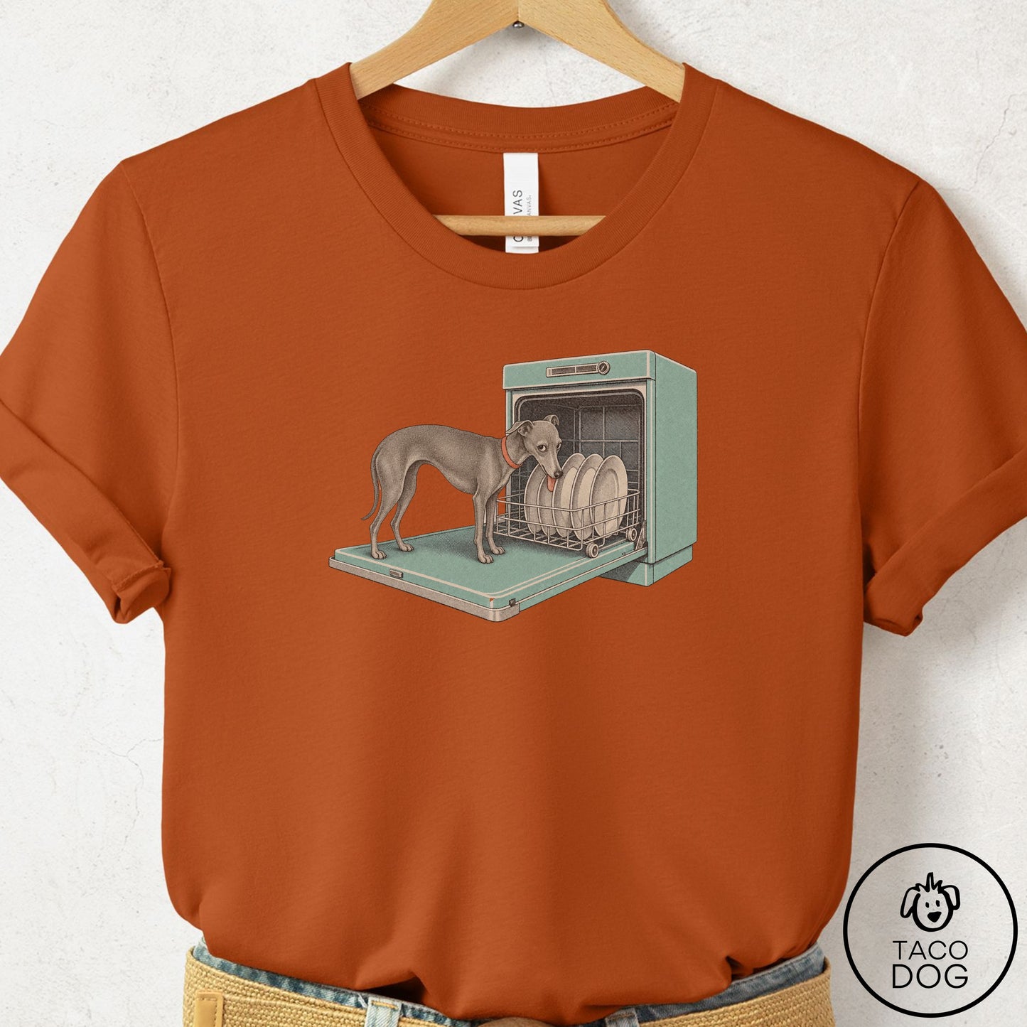 Italian Greyhound Whippet Lower Rack T-Shirt