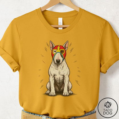 Bull Terrier Luchador 2 T-Shirt Mustard Taco-Dog
